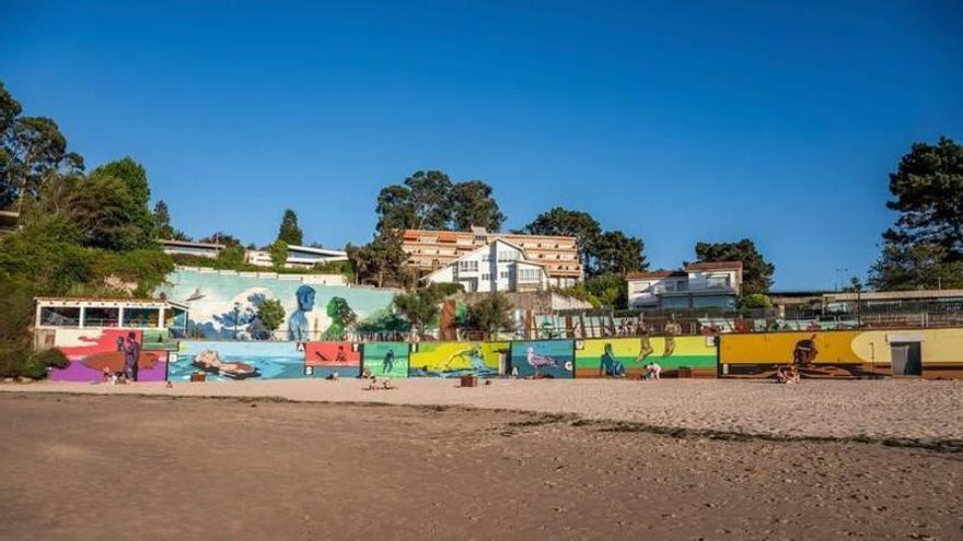 Jóvenes de Oleiros realizan un safari fotográfico por Cambre y Ordes para descubrir su arte urbano
