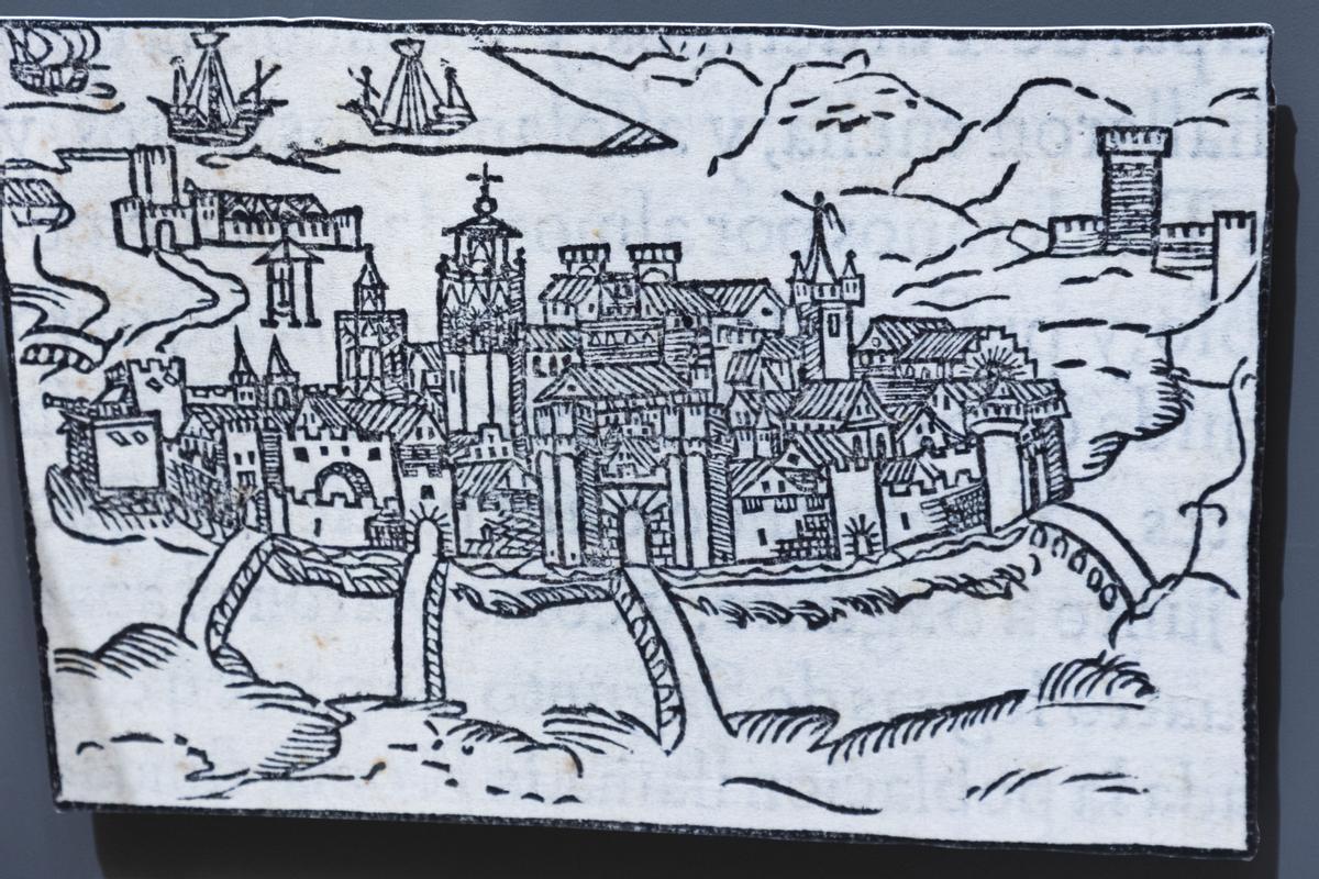 Dibujo de Valencia en 1546. Jaime I decidió fundar un nuevo reino en vez de ampliar el de Aragón.