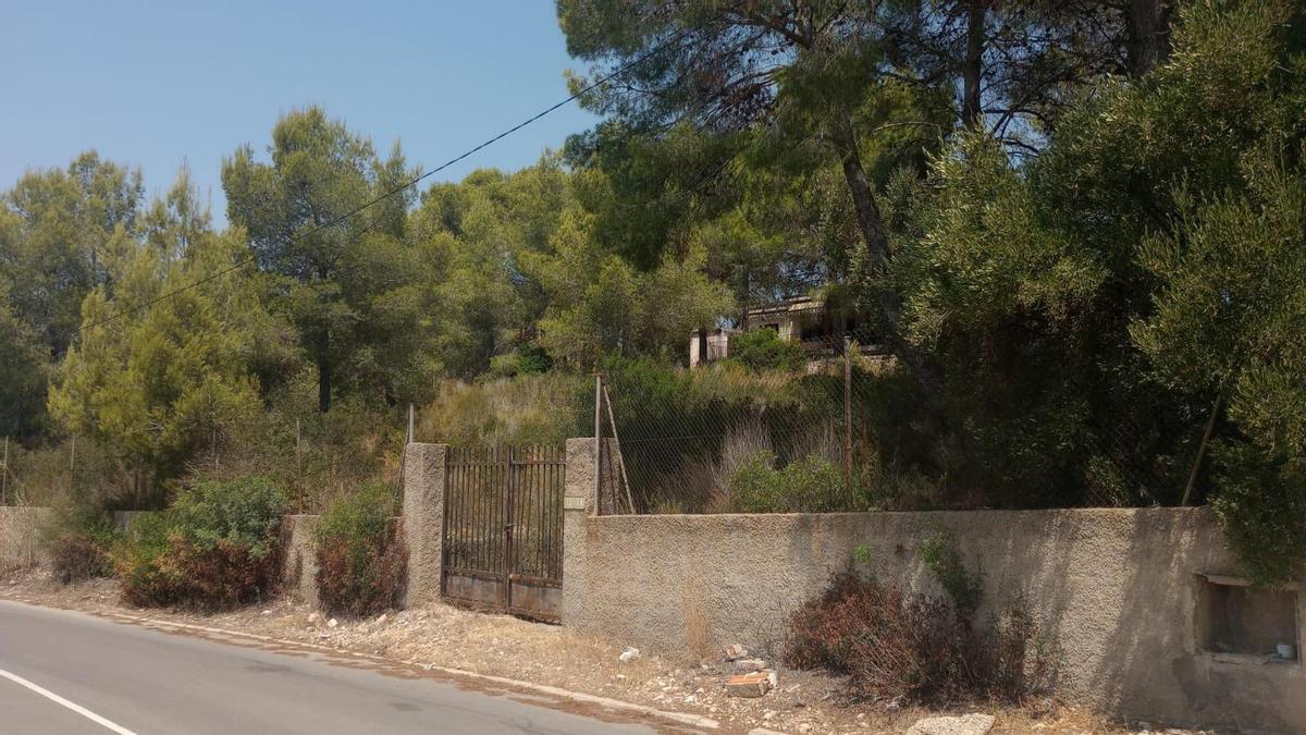 El estado de la parcela situada junto a la vivienda de los denunciantes en Cumbres de Calicanto de Torrent.