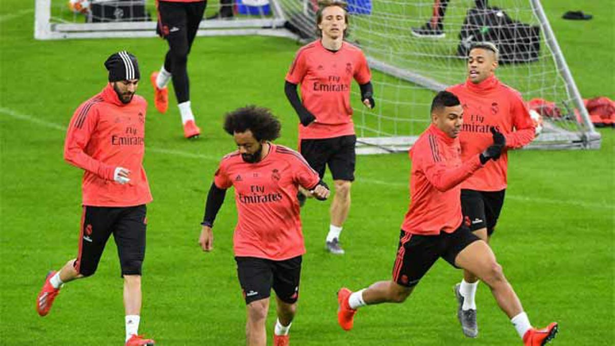 El Real Madrid entrane sin Varane antes de jugar contra el Ajax