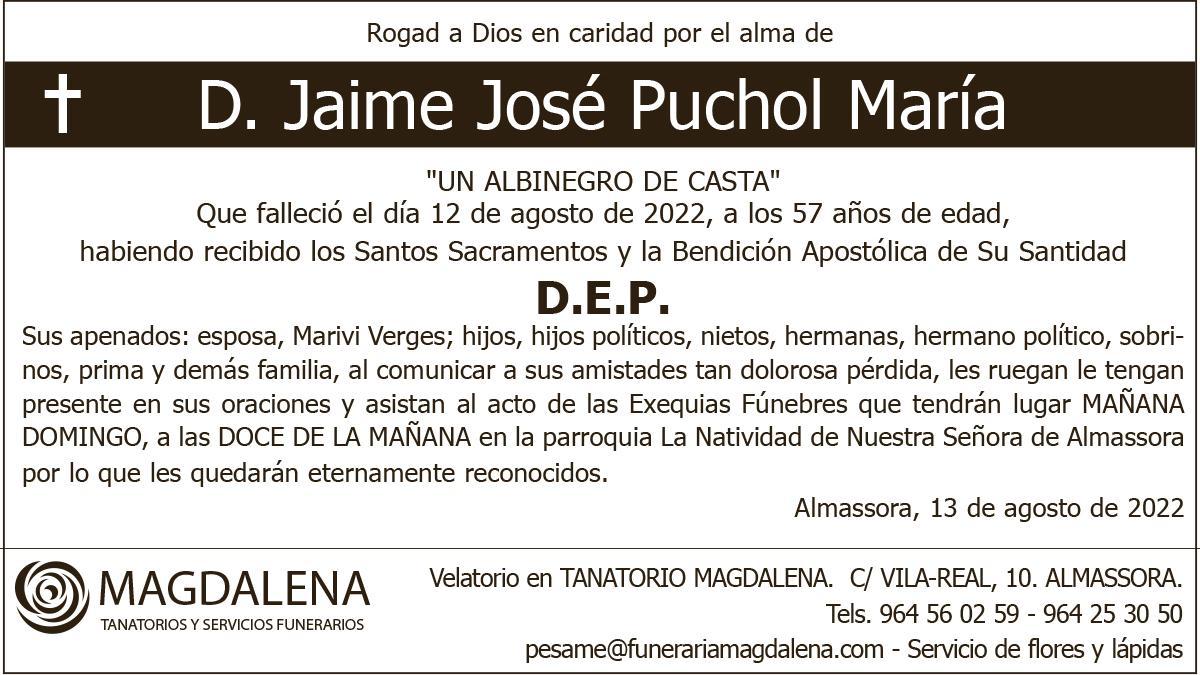 D. Jaime José Puchol María
