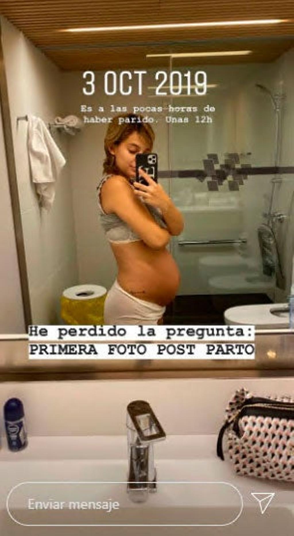 Laura Escanes y su primer selfie postparto