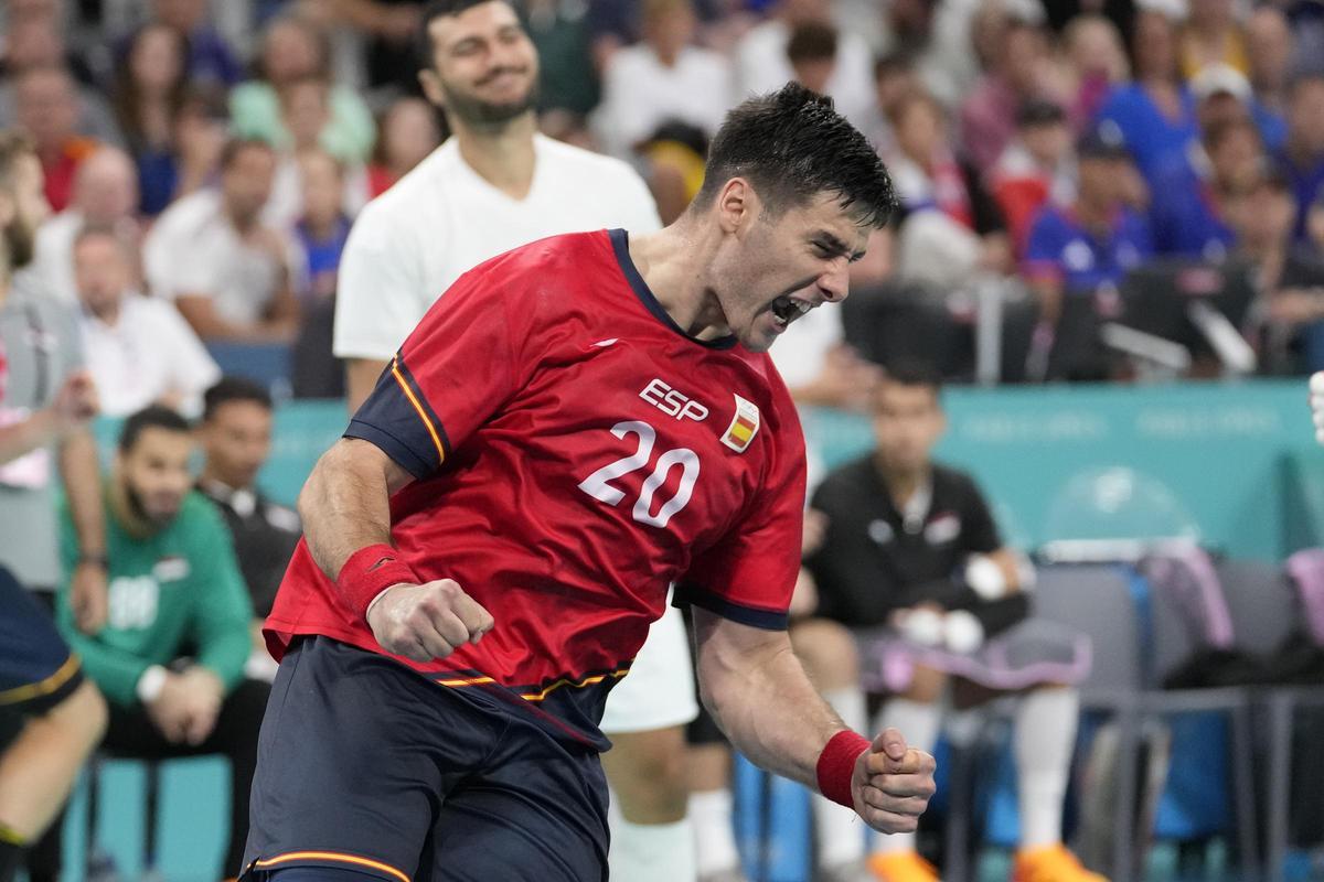 Abel Serdio, durante un partido de los Juegos.