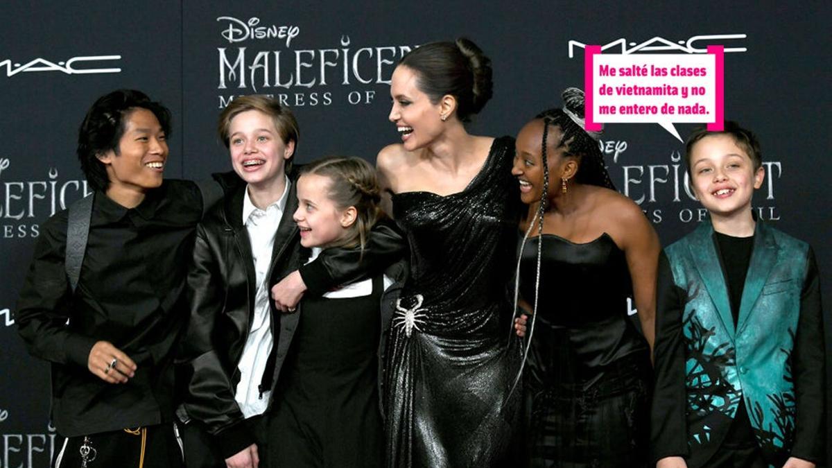 Angelina y sus hijos en la premier de 'Maléfica: Maestra del Mal'