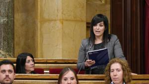 La diputada de Aliança y alcaldesa de Ripoll, Sílvia Orriols, en la sesión plenaria del miércoles.