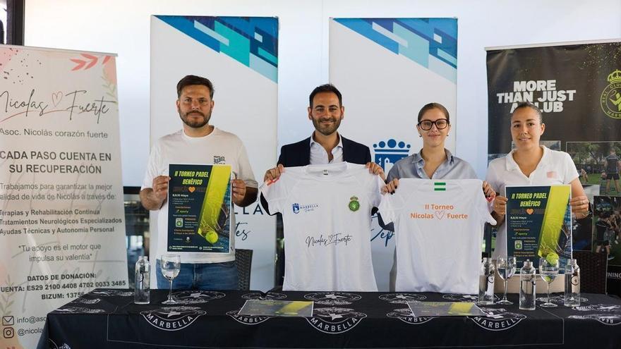 Marbella acoge un torneo de padel benéfico a favor de un menor que padece un tumor