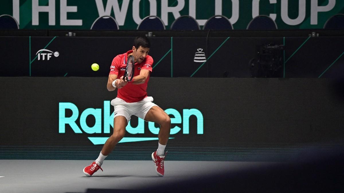 Djokovic, durante su partido en Innsbruck