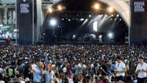 Imagen de un concierto en el Parc del Fòrum de Barcelona, del festival Primavera Sound. 