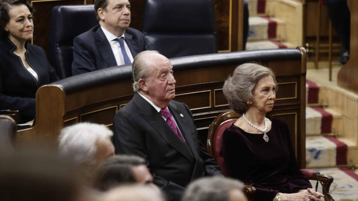 El rei emèrit en el Congrés dels diputats.