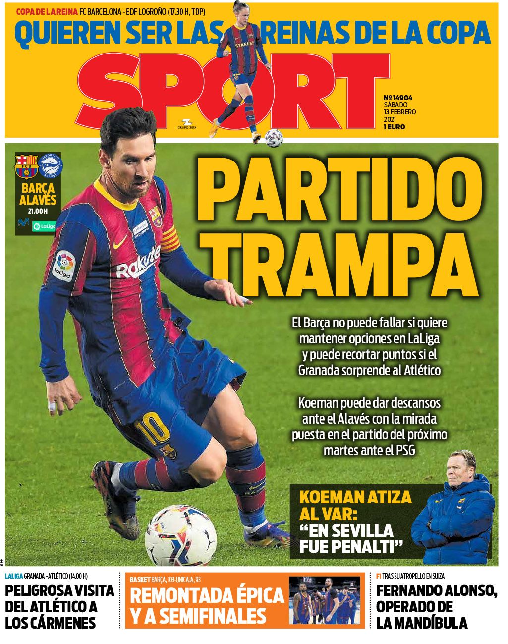 Esta es la portada del SPORT