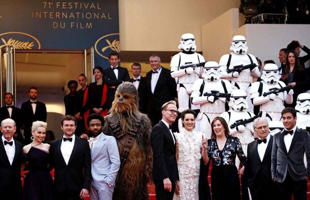 La alfombra roja de Cannes en la presentación de ''Solo: A Star Wars Story''