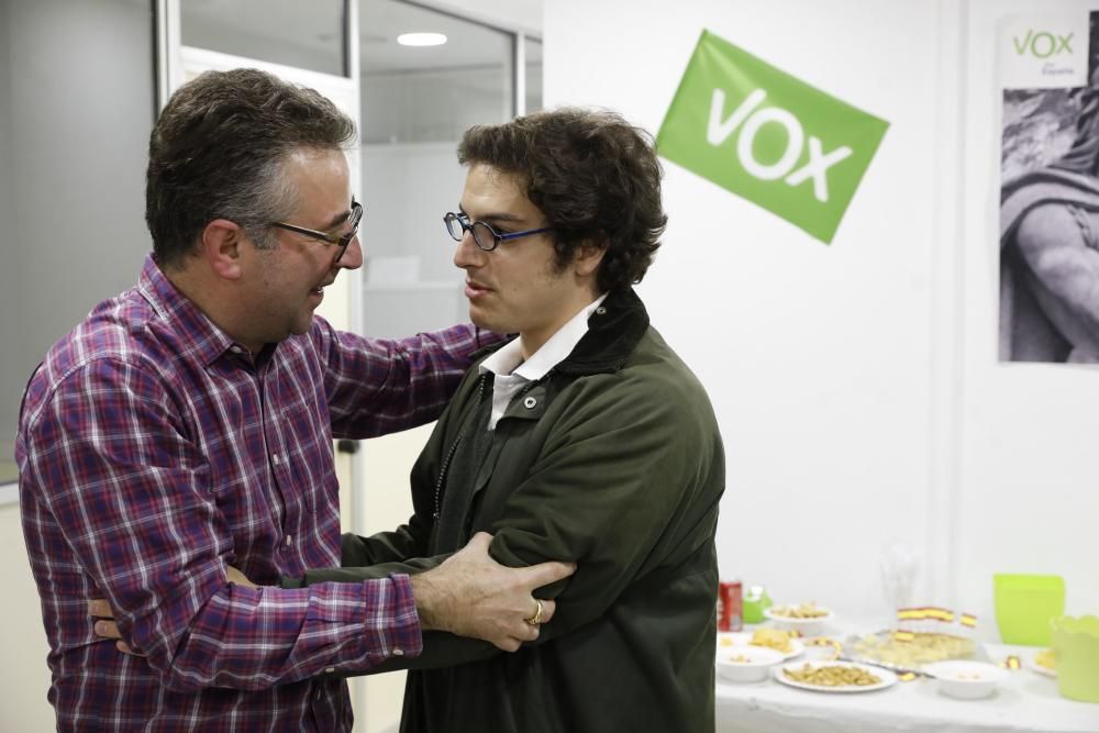 Noche electoral de Vox en Asturias