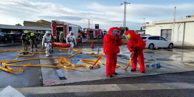 Los Bomberos de Zaragoza realizan un simulacro de fuga de gas