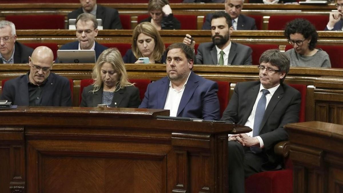 Carles Puigdemont, Oriol Junqueras, Neus Munté y Raül Romeva