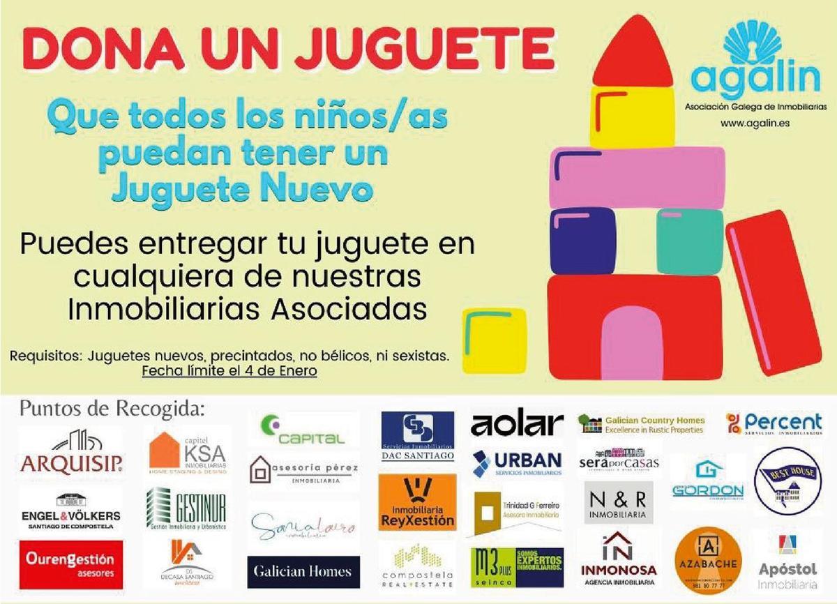 CARTEL de la campaña de Agalin y los puntos de recogida