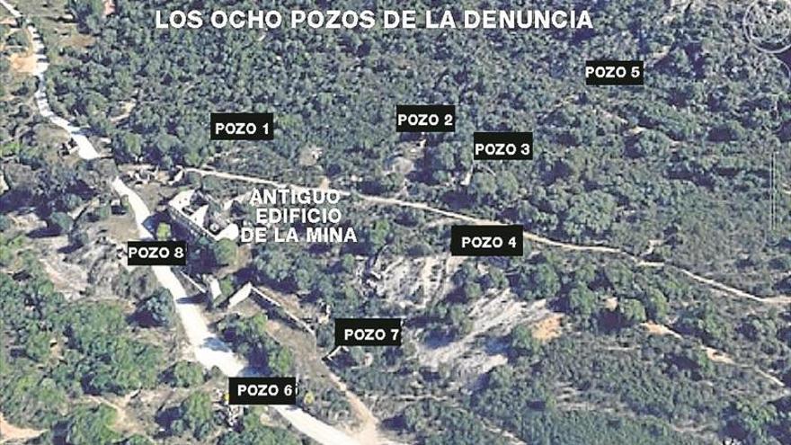 La Junta tapiará los antiguos pozos de la mina de Valdeflores, de 50 metros