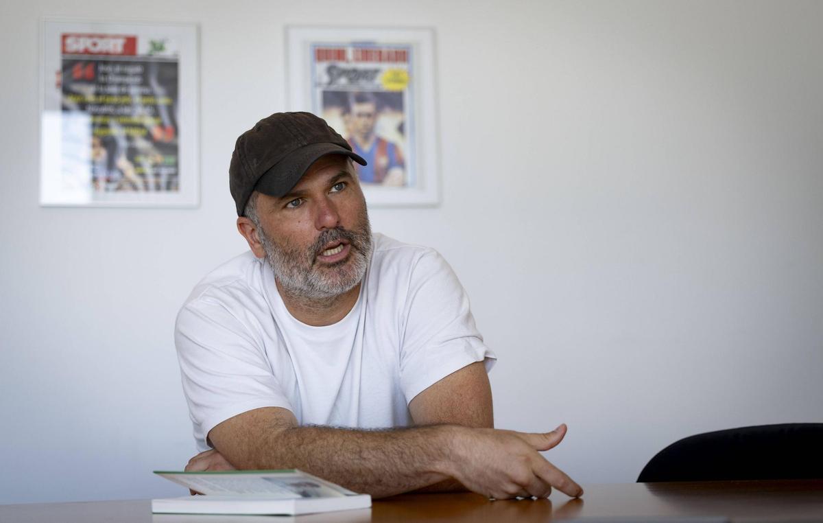 Xavier Aldekoa en la redacción de SPORT