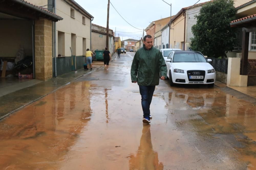 Las imágenes de la espectacular granizada en Roales