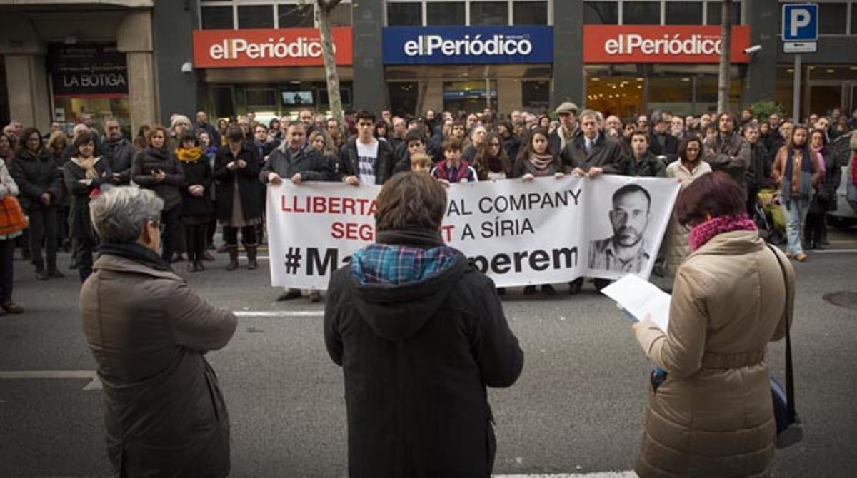 Concentració per Marc Marginedas a El Periódico