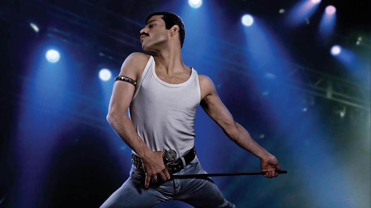 Rami Malek, como Freddie Mercury, en 'Bohemian Rhapsody'