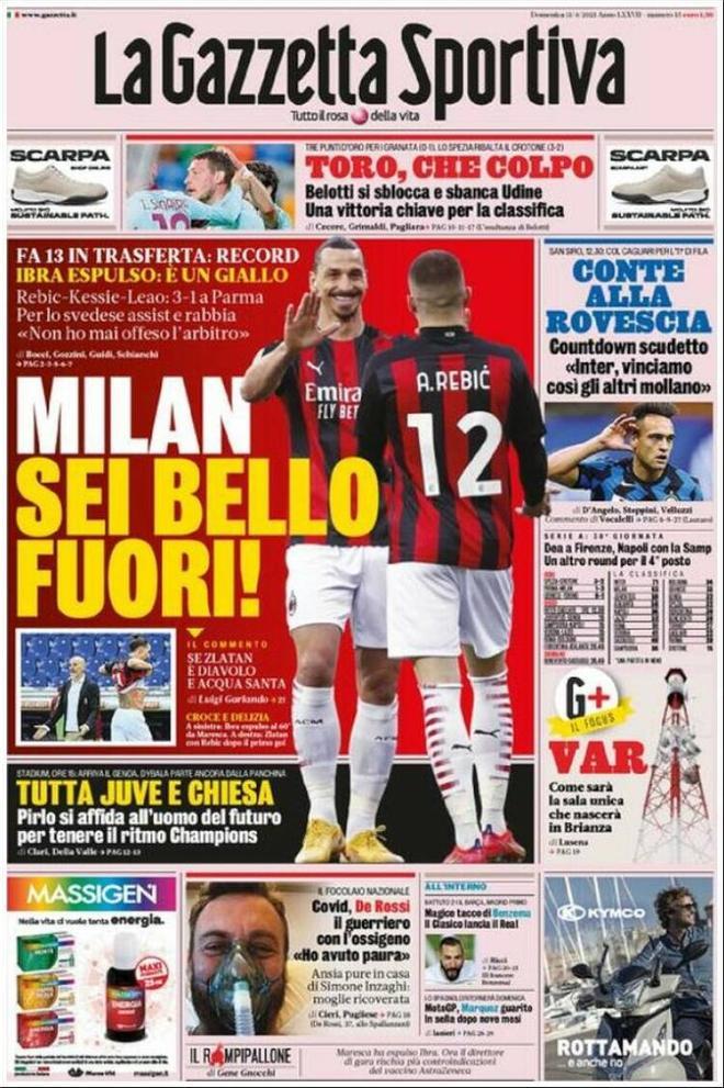 Portada La Gazzetta dello Sport 11 de abril