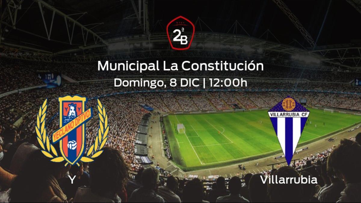 Jornada 16 de la Segunda División B: previa del duelo Yeclano Deportivo - Villarrubia
