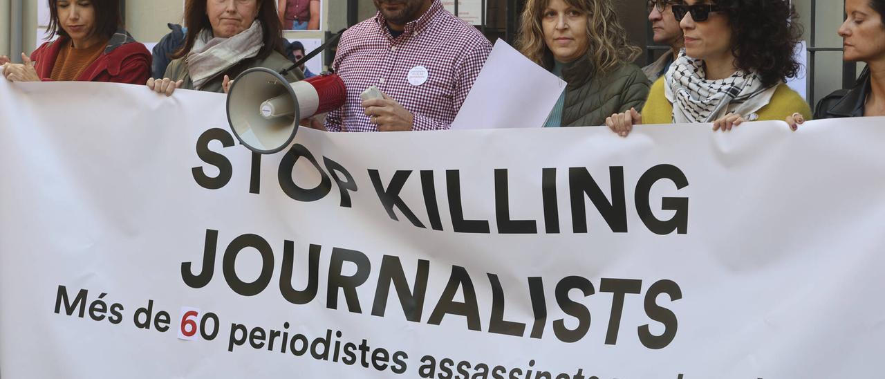 Protesta de la Unió de Periodistes