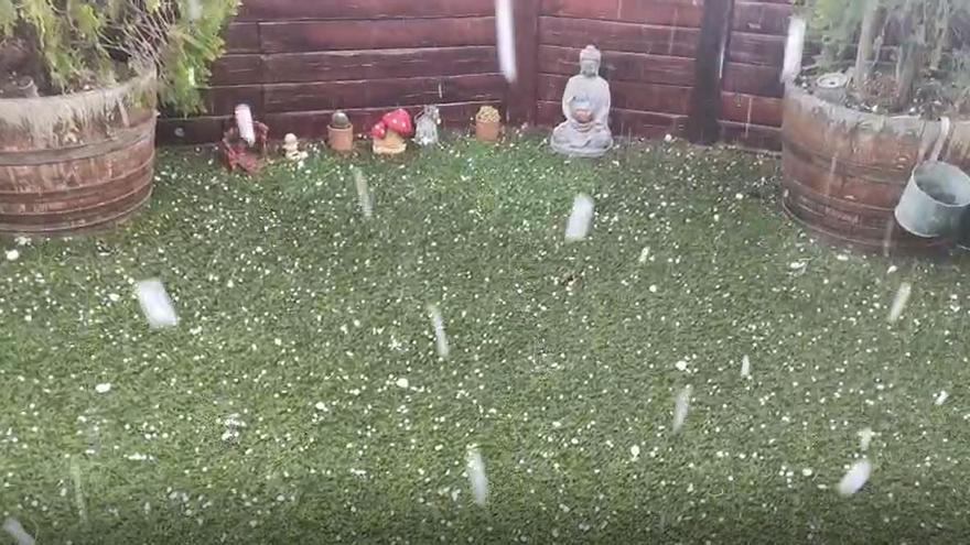 El granizo hace acto de presencia en Jumilla este sábado