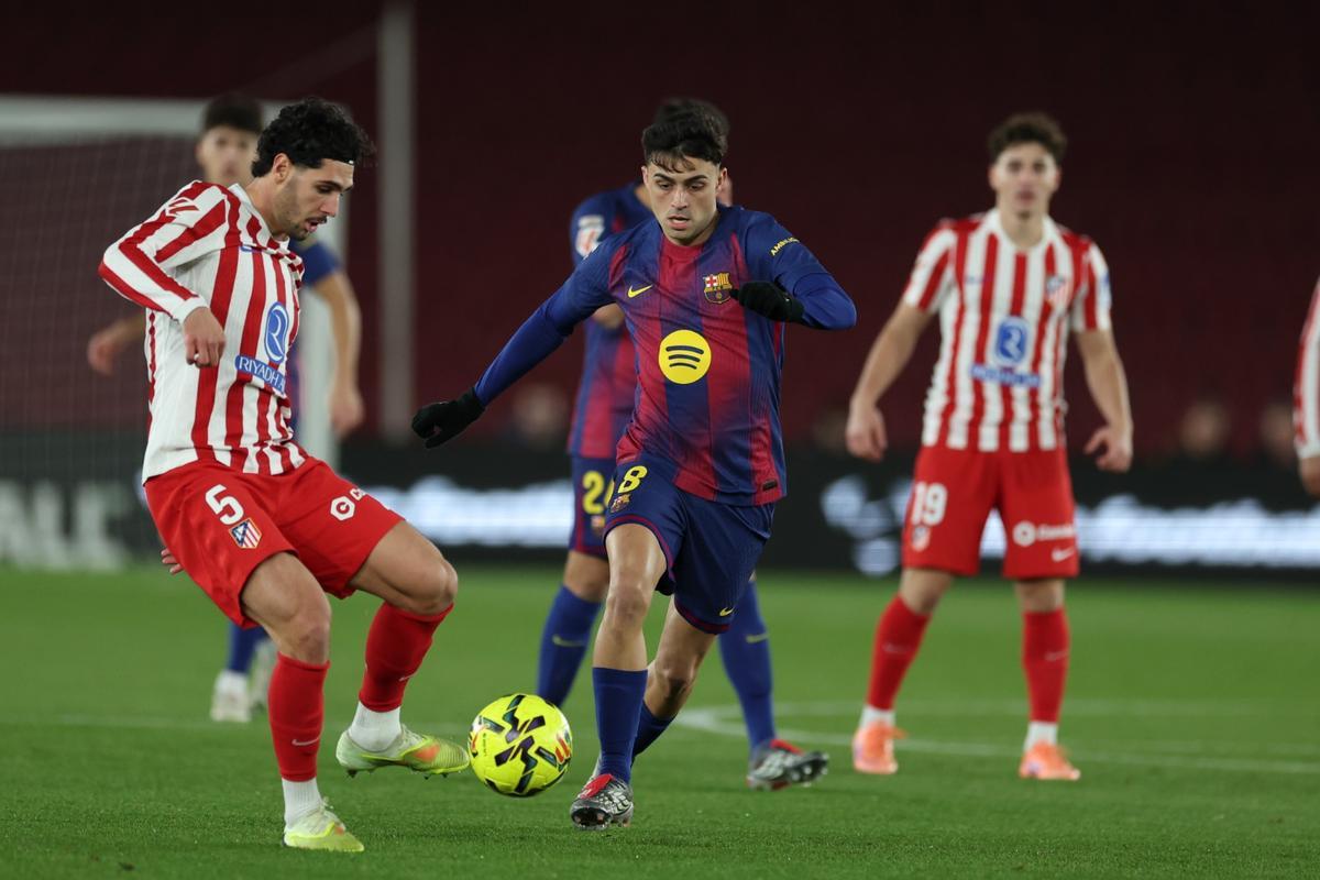 Carodoso, durante el Barça-Atlético de Madrid de LaLiga