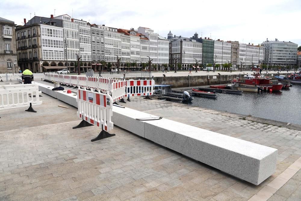 Instalación del banco de protección de la Marina