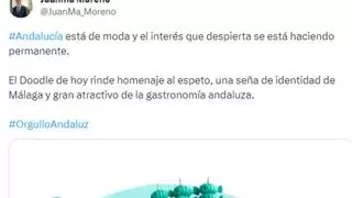 Google cambia su logo por unos espetos de Málaga y reacciona hasta Juanma Moreno