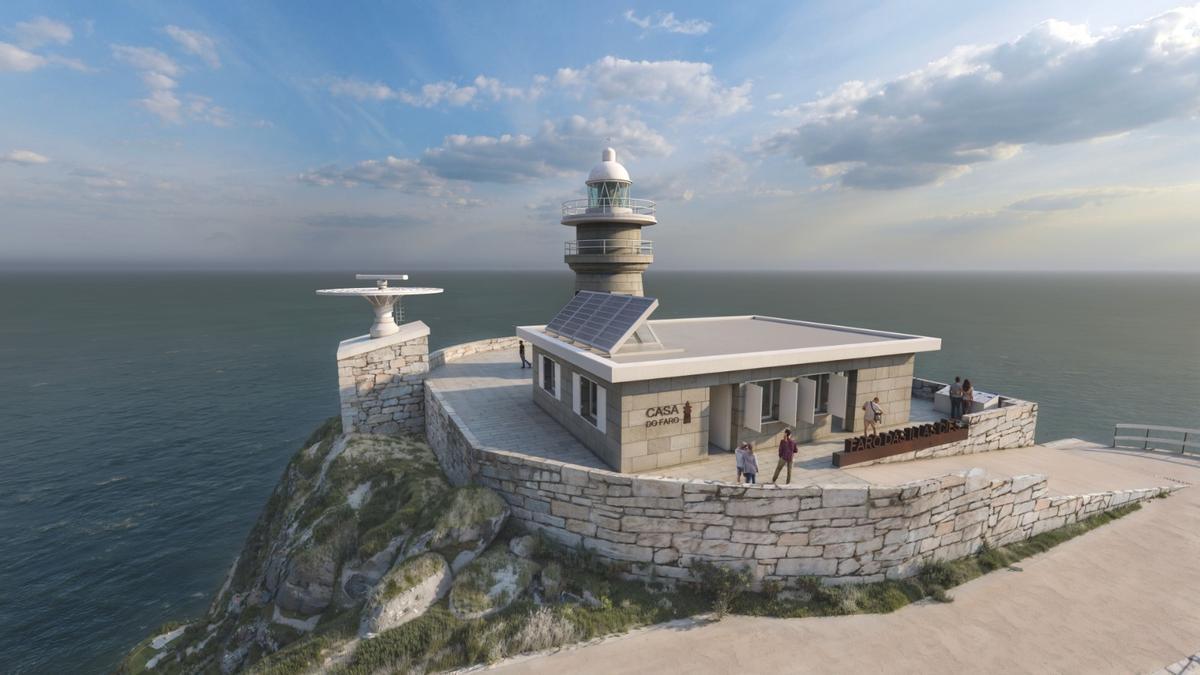Recreación de la reforma proyectada por la Autoridad Portuaria de Vigo en el faro de Cíes.