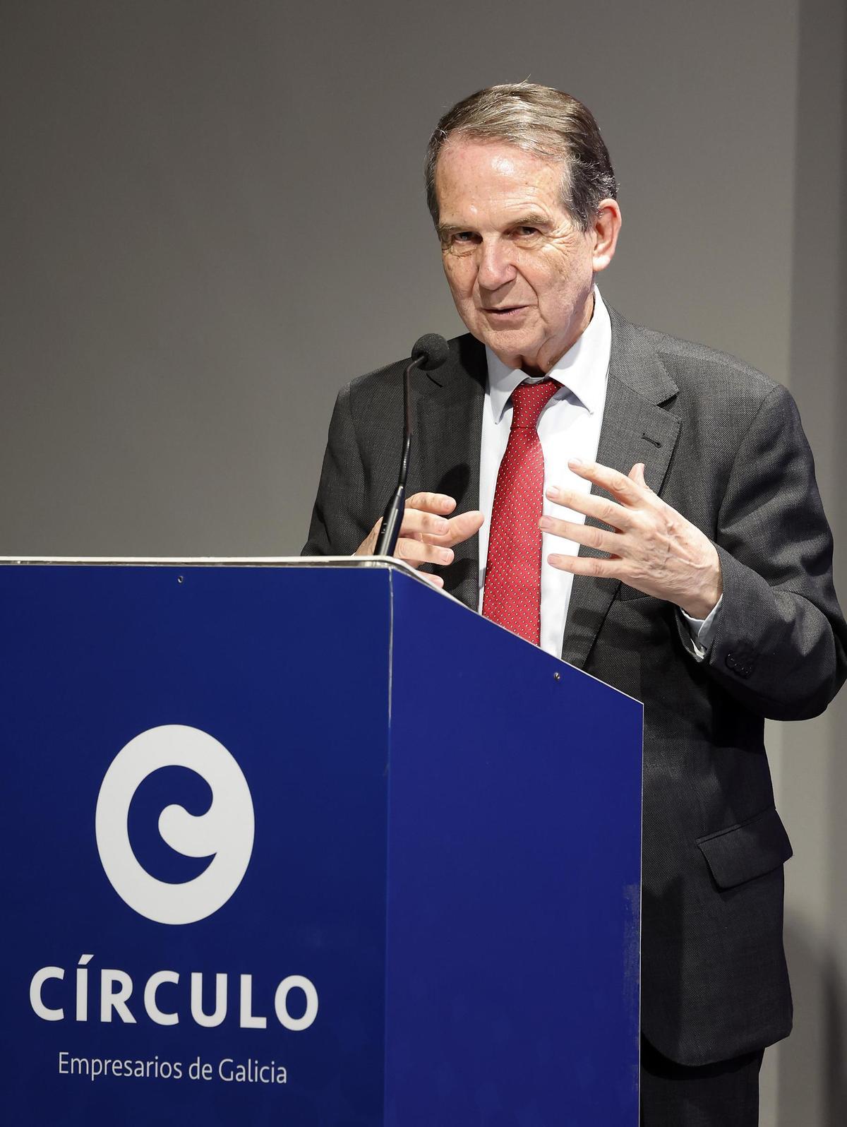 El alcalde Abel Caballero, durante su intervención en el Círculo de Empresarios de Galicia