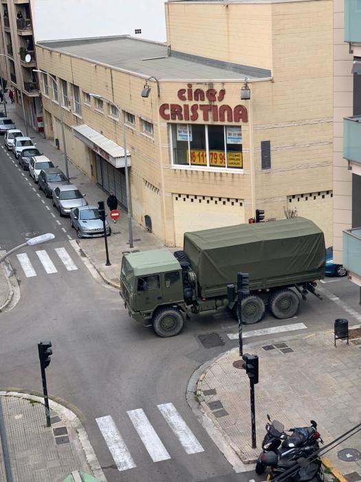 El ejército se despliega en Gandia