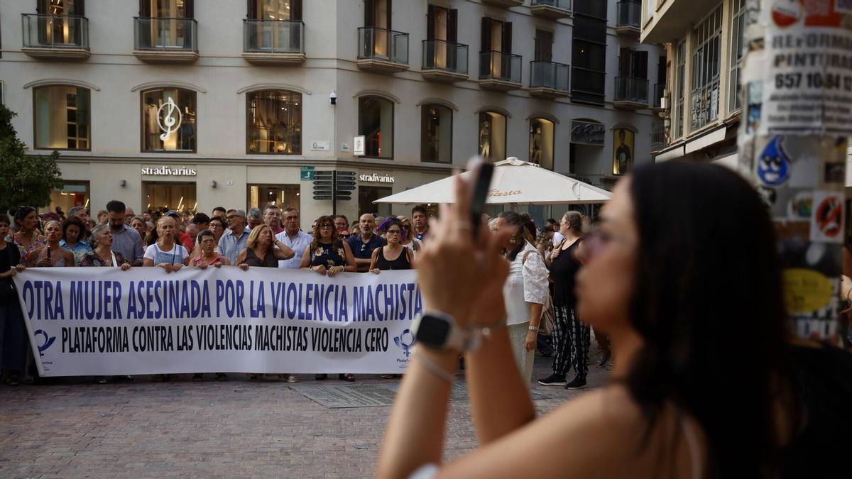 Concentración en contra de la violencia de género.