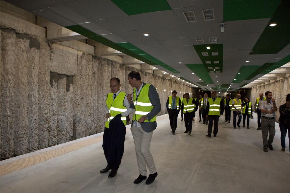 Visita del presidente del Adif a las obras del soterramiento de Feve en Langreo