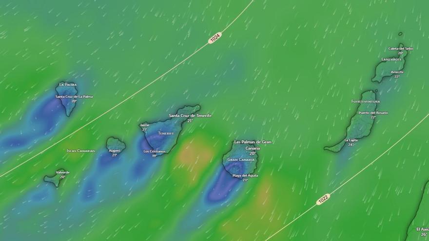 La Aemet pone el foco en el viento este fin de semana: estas son las zonas de Canarias con rachas más fuertes