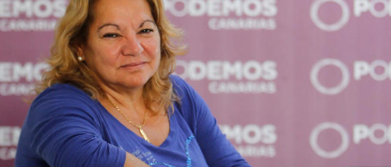 La secretaria general del Podemos en Canarias, Meri Pita.