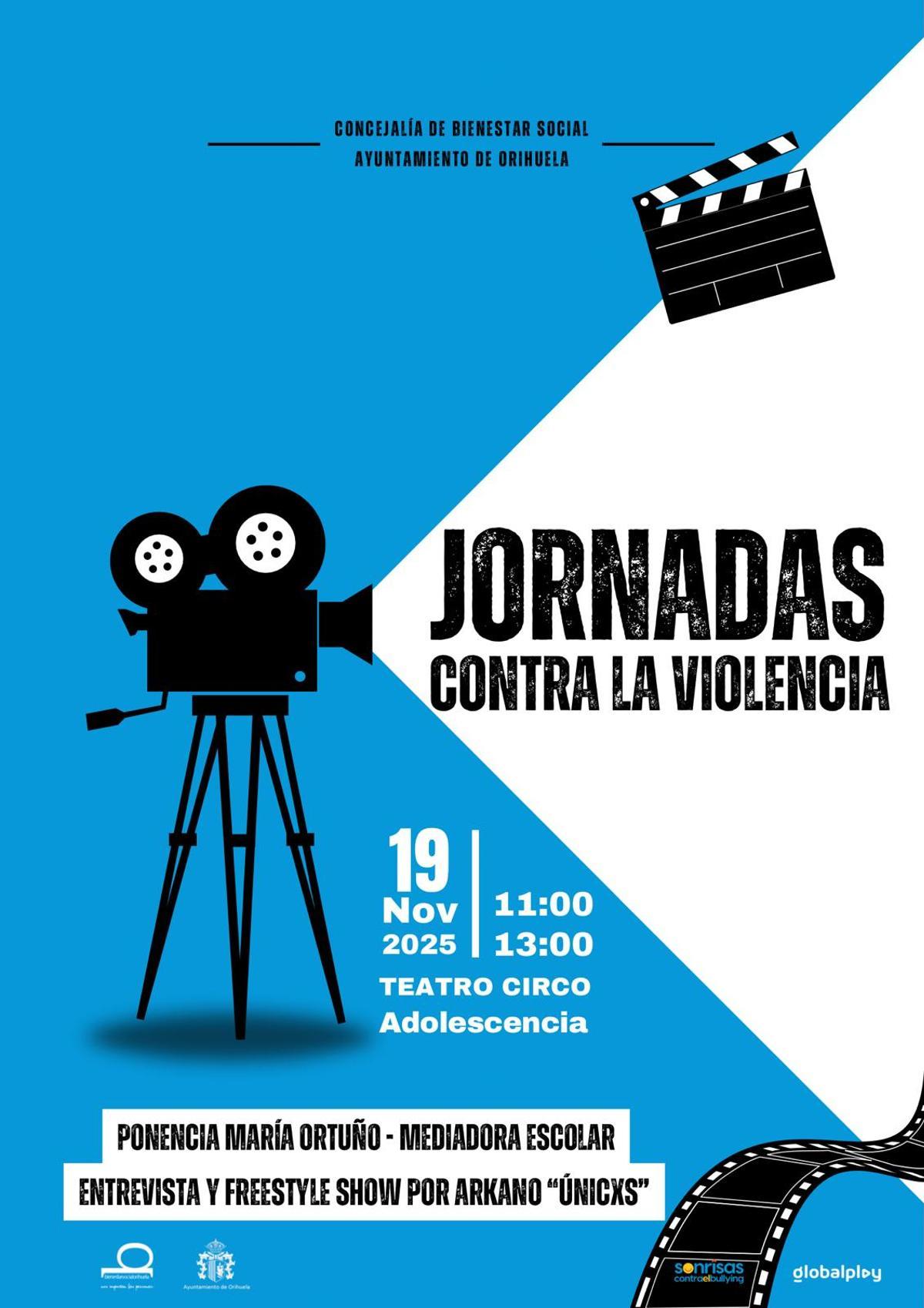 Cartel de las jornadas contra la violencia