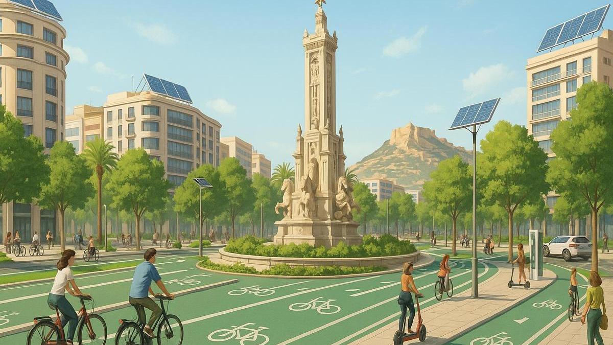 Esta es la imagen de la ciudad de Alicante dentro de 10 años generada por Inteligencia Artificial