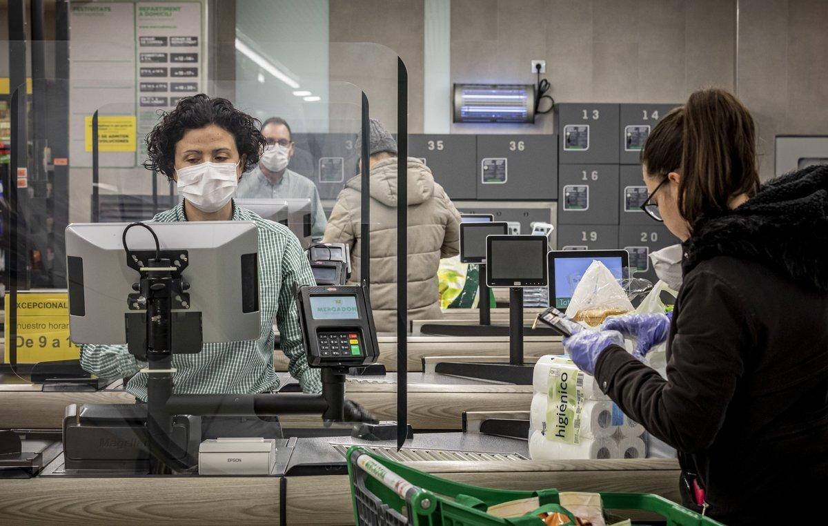 Imagen de archivo de la caja de un supermercado.