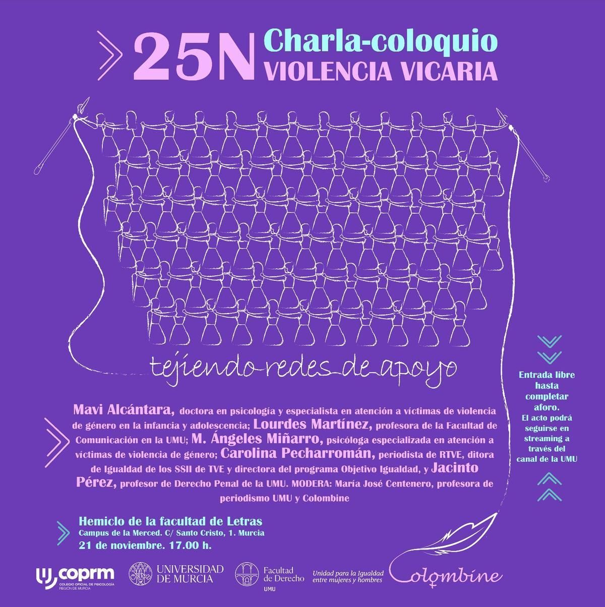 Cartel anunciador del acto en la UMU este viernes.