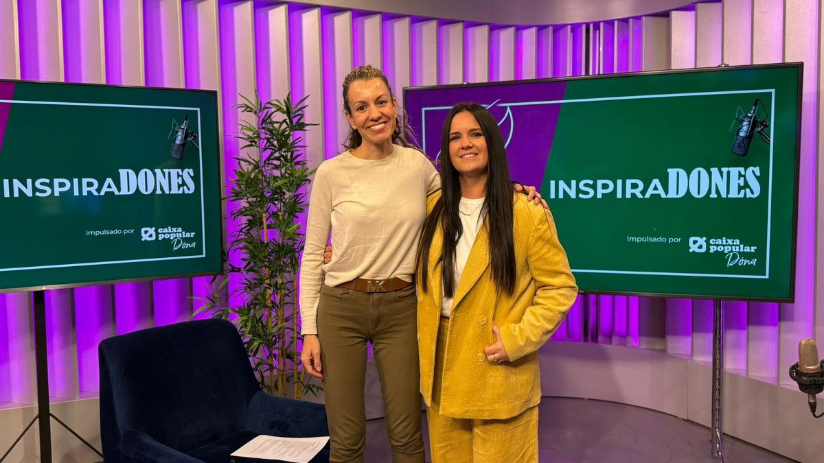 Silvia Tomás con Vanessa Amat tras la grabación de Inspiradones.