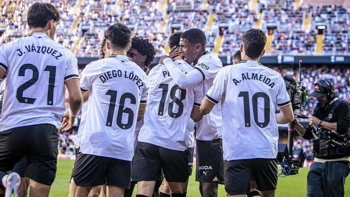 Celebración del Valencia CF.