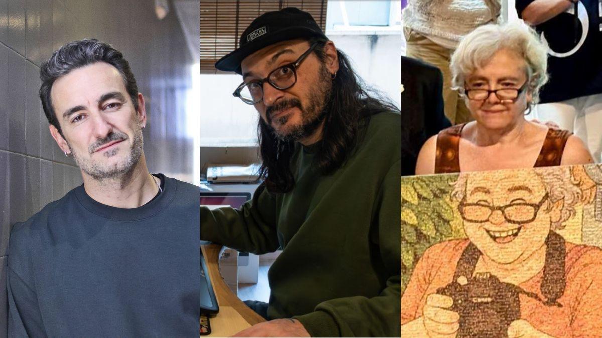Els tres guardonats dels Premis Oleguer Bisbal: Miki Esparbé, Joel Abad i Ana Ballesteros