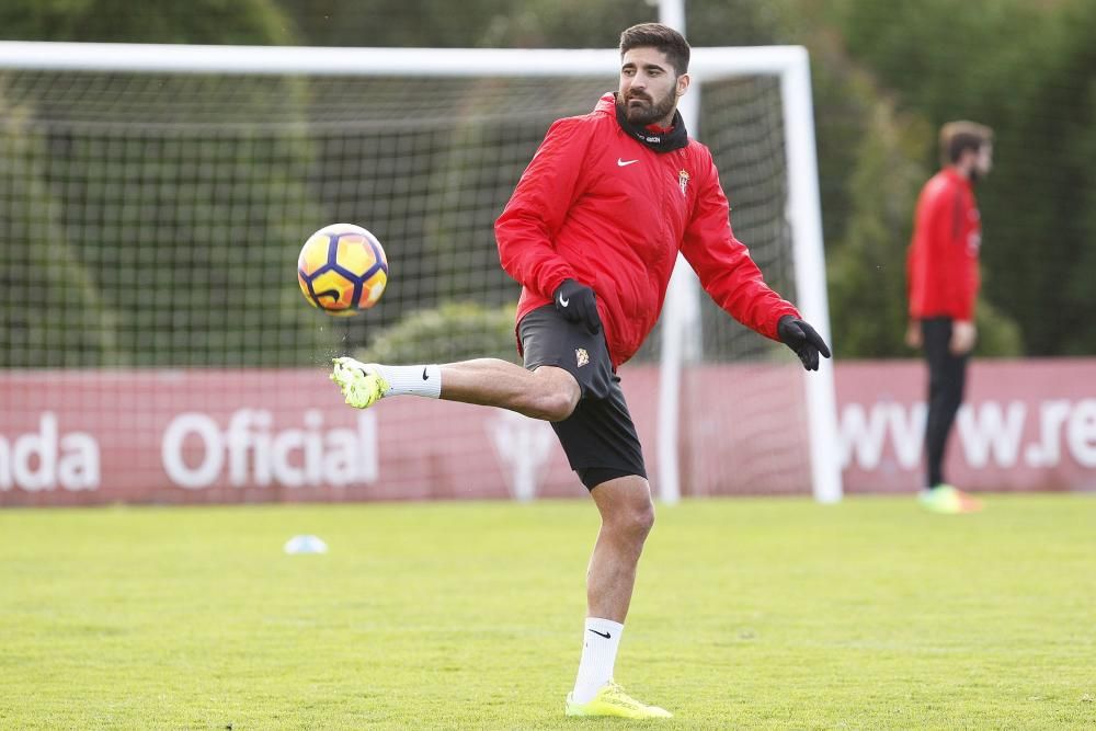 Entrenamiento del Sporting.