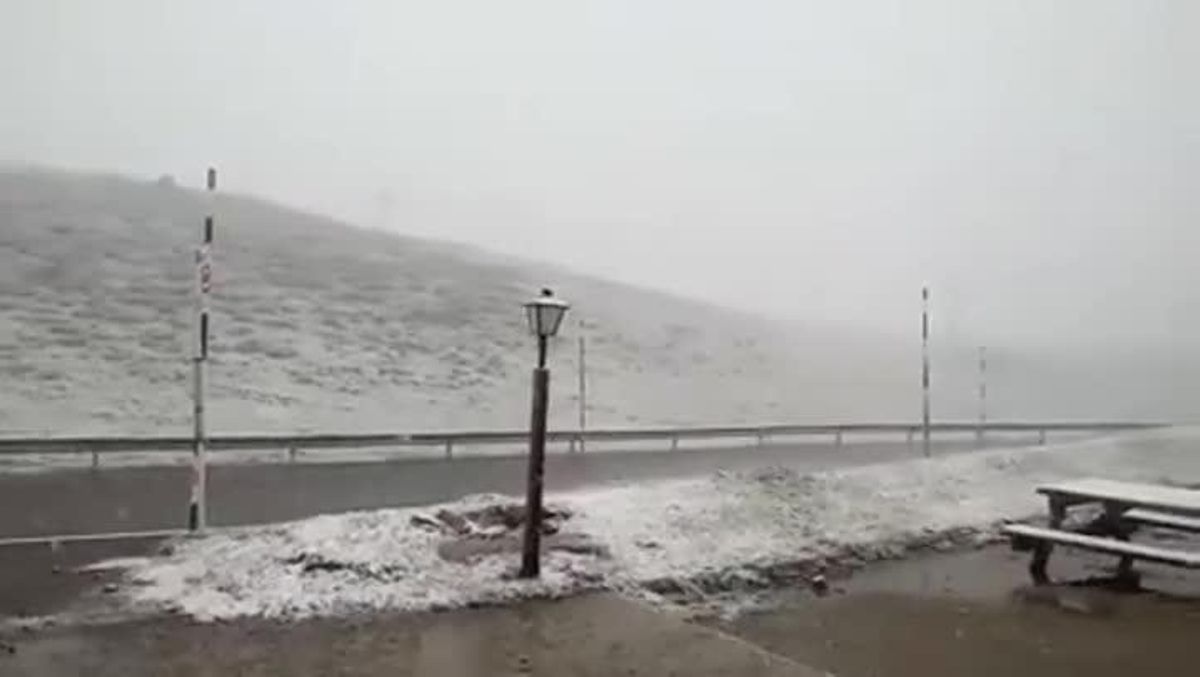 Dijous al matí va nevar al port de la Bonaigua.