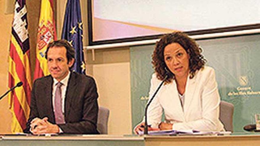 Marc Pons y Catalina Cladera, en la presentación de los presupuestos.