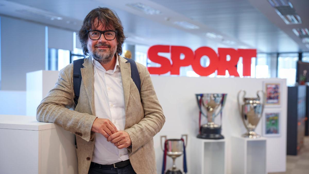 El portavoz de la plataforma 'Suma Barça', Ricard Font, en la redacción de SPORT