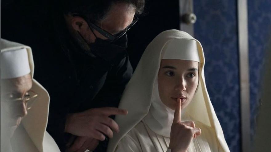 Primera imagen de la película que se rueda en el Monasterio Sant Jeroni de Cotalba